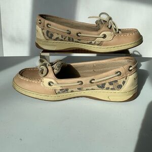 Sperry Top-Sider Angelfish Sequin Leopard Print Womens Size 6